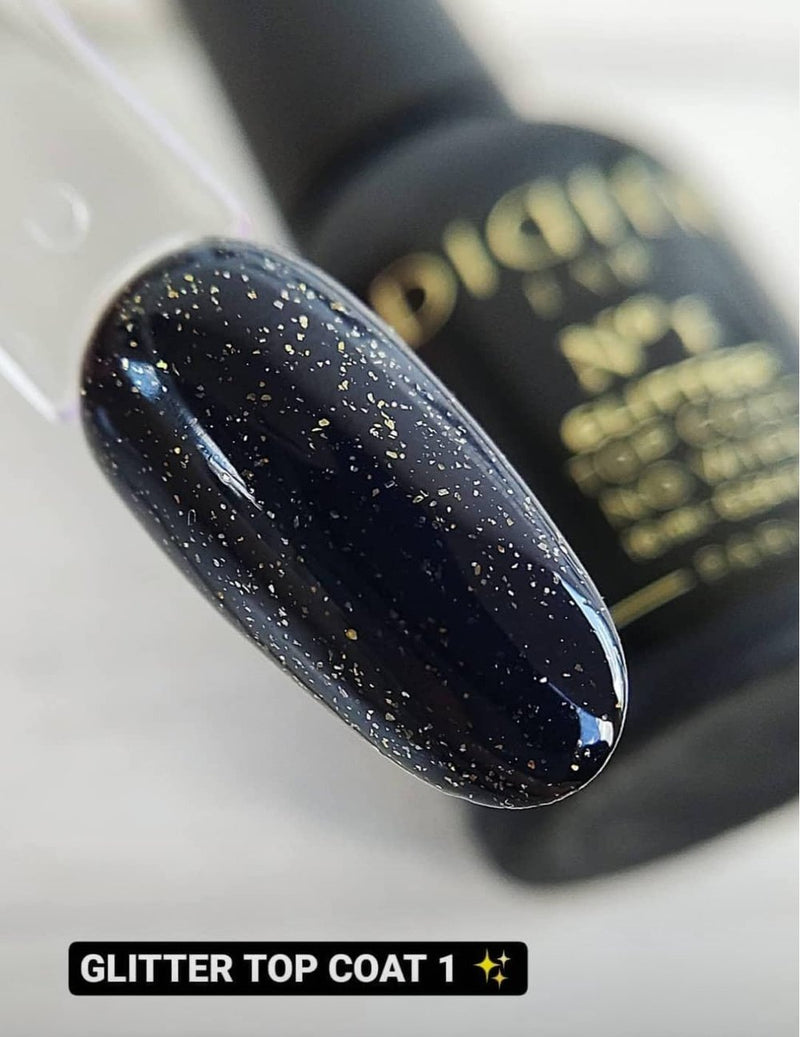 GEL LAK "DIDIER LAB", GLITTER TOP COAT, NO1, 10ML